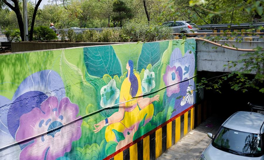 MAX Estates Tunnel Mural, Noida, photo 1 of 9, by Paperplane