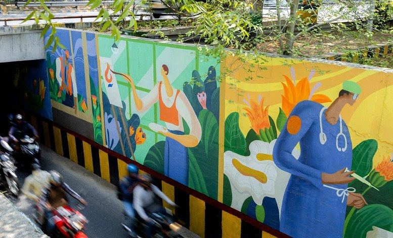 MAX Estates Tunnel Mural, Noida, photo 2 of 9, by Paperplane