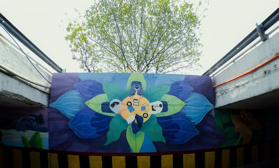 MAX Estates Tunnel Mural, Noida, photo 4 of 9, by Paperplane