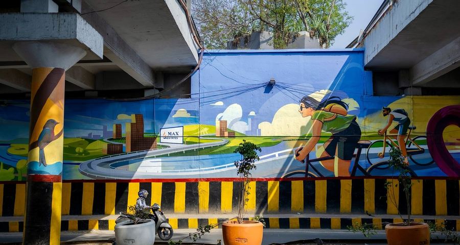 MAX Estates Underpass Mural, Noida, photo 3 of 9, by Paperplane