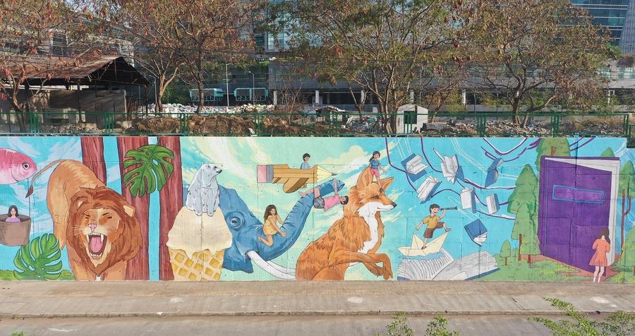 Panchshil Group Mural, Pune, photo 4 of 9, by Paperplane