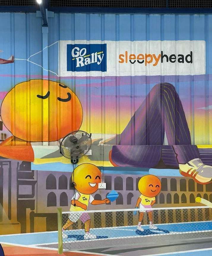 Sleepy Head × Go Rally Mural, Bengaluru, photo 2 of 2, by Paperplane